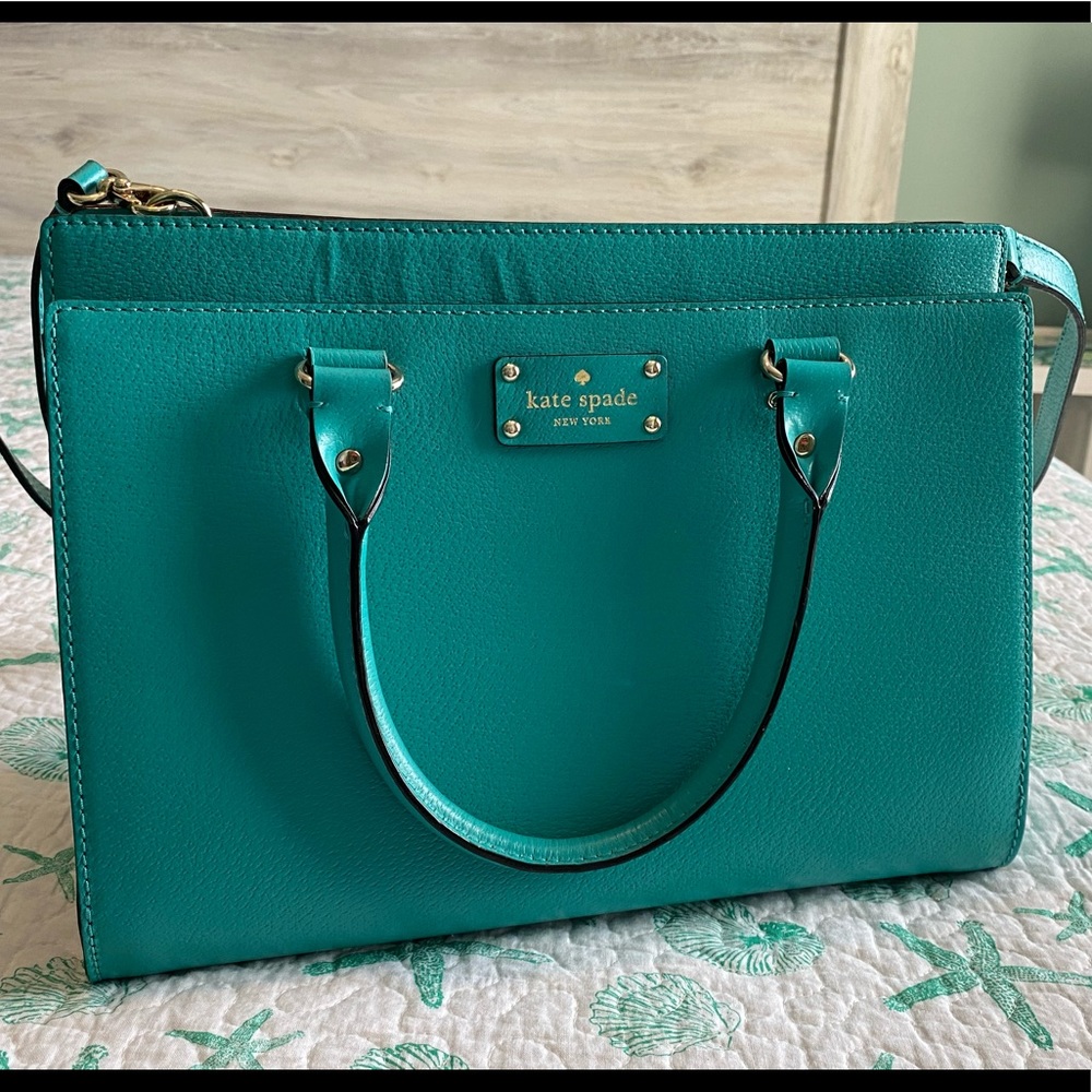 Turquoise Kate Spade purse
